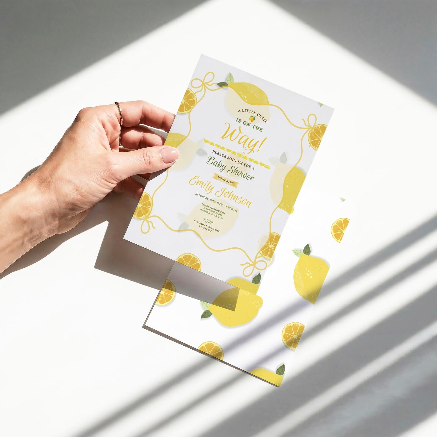 Lemon Baby Invitation