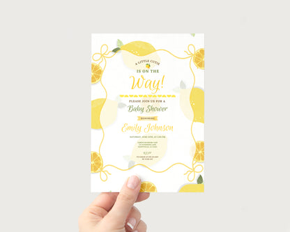Lemon Baby Invitation