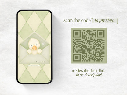 Silly Goose Baby Shower Website - Sage Green