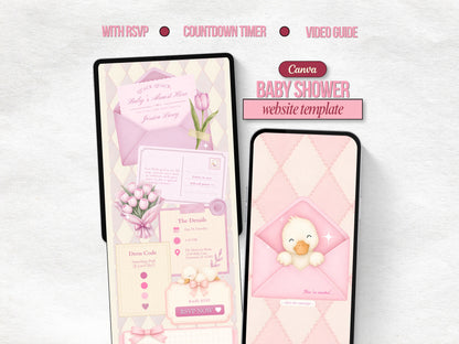Silly Goose Baby Shower Website - Pink