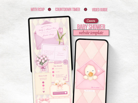 Silly Goose Baby Shower Website - Pink