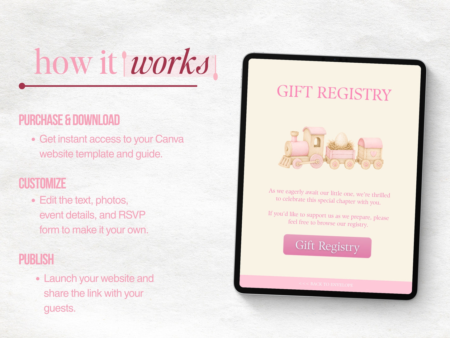 Silly Goose Baby Shower Website - Pink