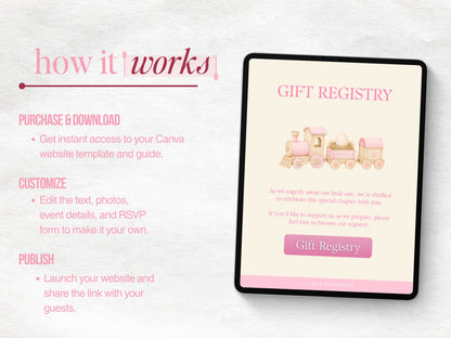 Silly Goose Baby Shower Website - Pink