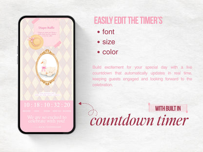 Silly Goose Baby Shower Website - Pink