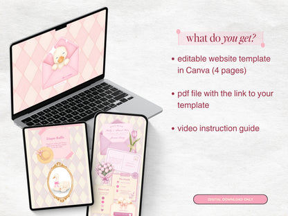 Silly Goose Baby Shower Website - Pink
