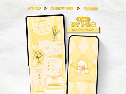 Silly Goose Baby Shower Website - Yellow