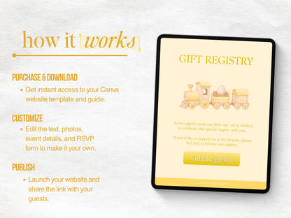 Silly Goose Baby Shower Website - Yellow