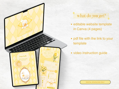 Silly Goose Baby Shower Website - Yellow