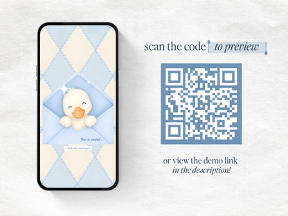 Silly Goose Baby Shower Website - Blue