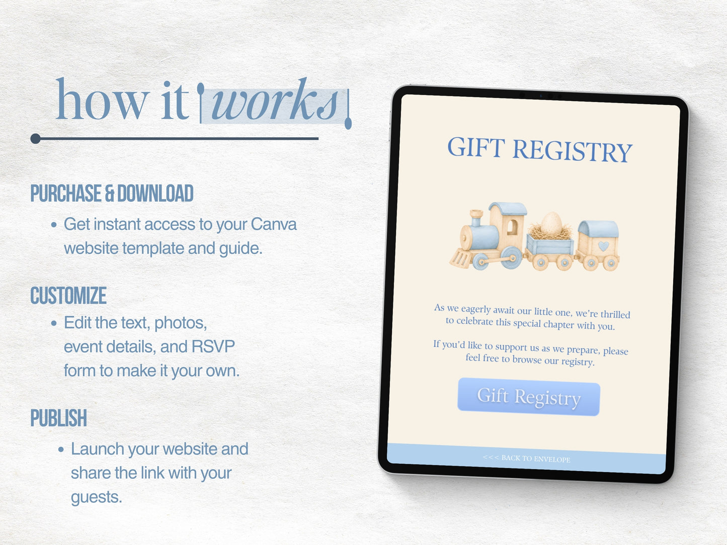 Silly Goose Baby Shower Website - Blue
