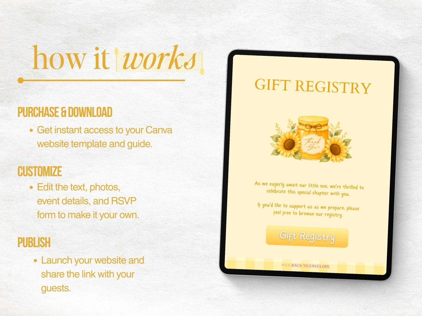 A Little Honey is On the Way Baby Shower Website - Girl