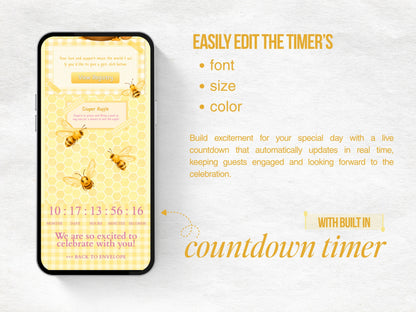 A Little Honey is On the Way Baby Shower Website - Girl