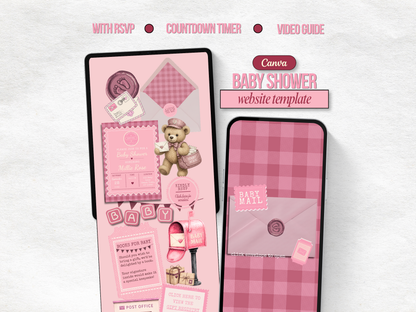 Baby Mail Baby Shower Website - Pink