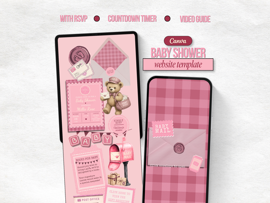 Baby Mail Baby Shower Website - Pink