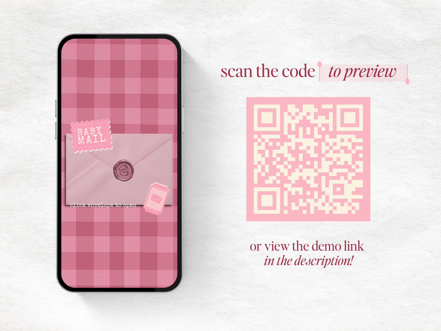 Baby Mail Baby Shower Website - Pink