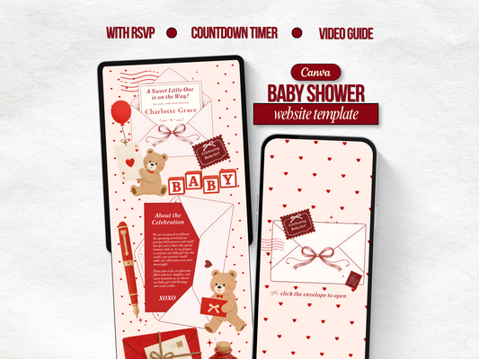 Red Bear Baby Shower Website