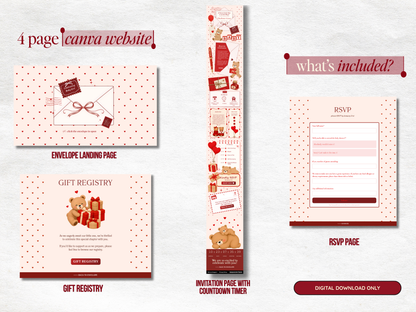 Red Bear Baby Shower Website