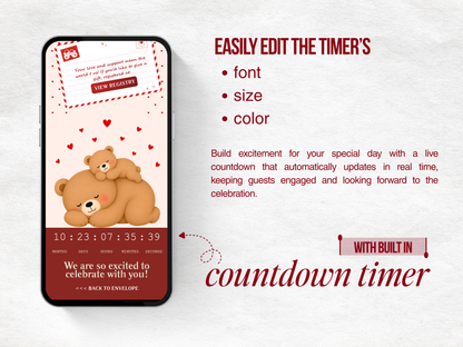 Red Bear Baby Shower Website