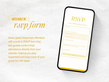 Yellow Bear Baby Shower Website