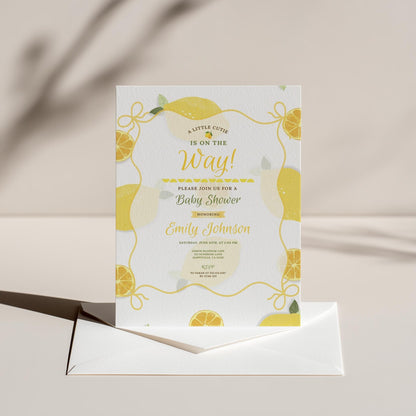 Lemon Baby Invitation