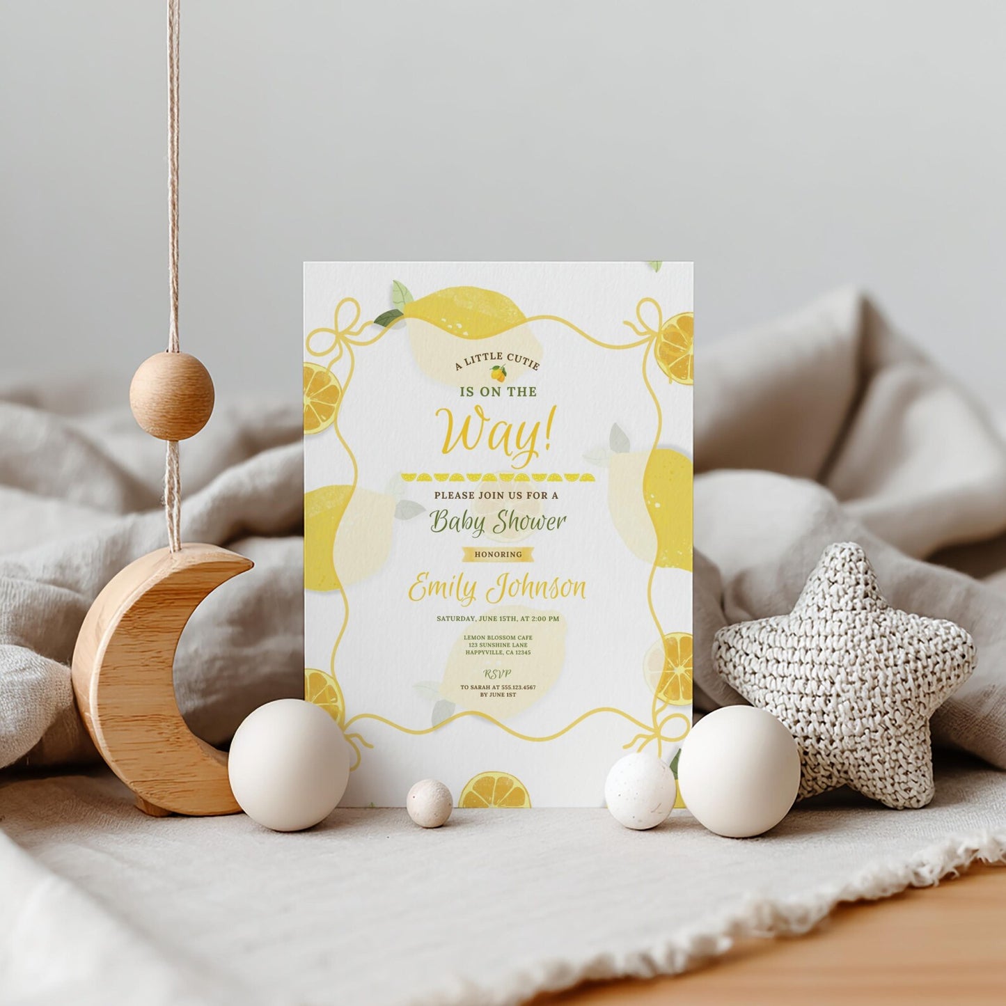 Lemon Baby Invitation