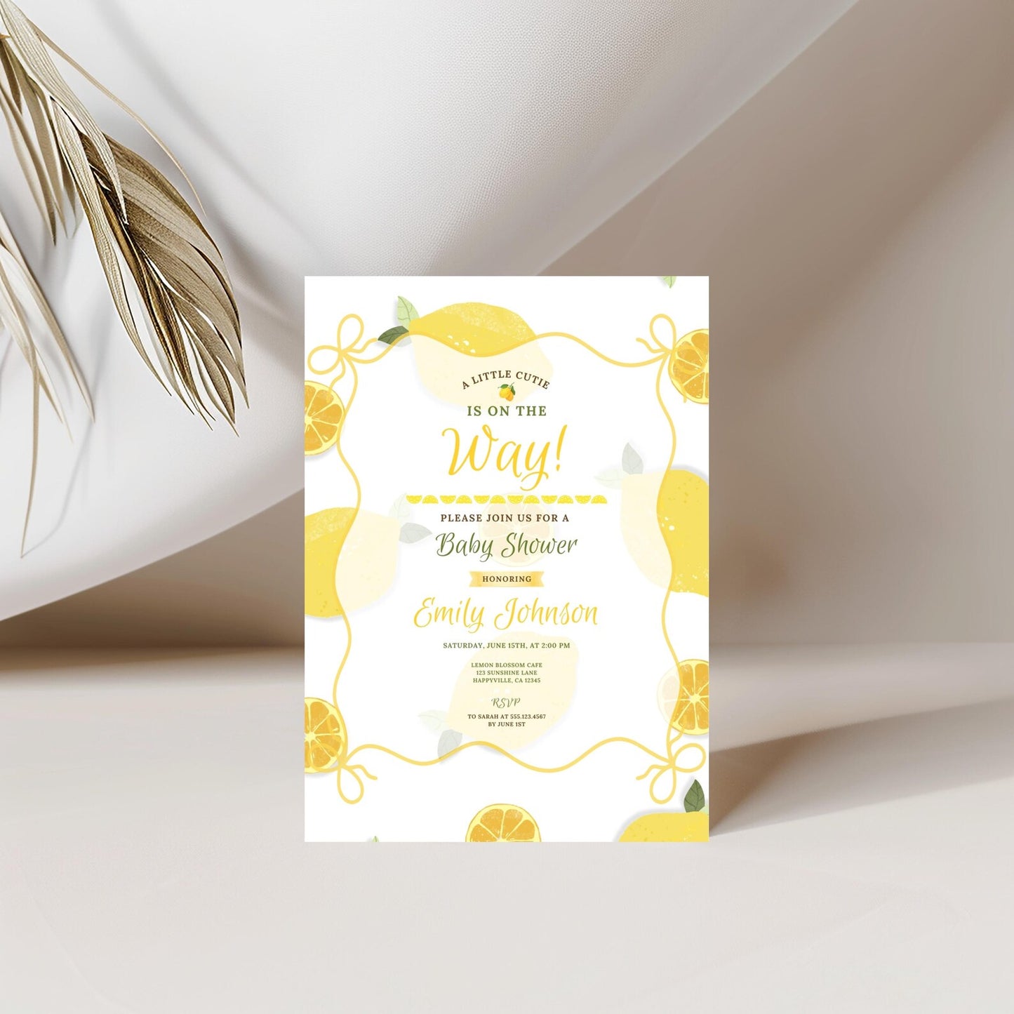 Lemon Baby Invitation