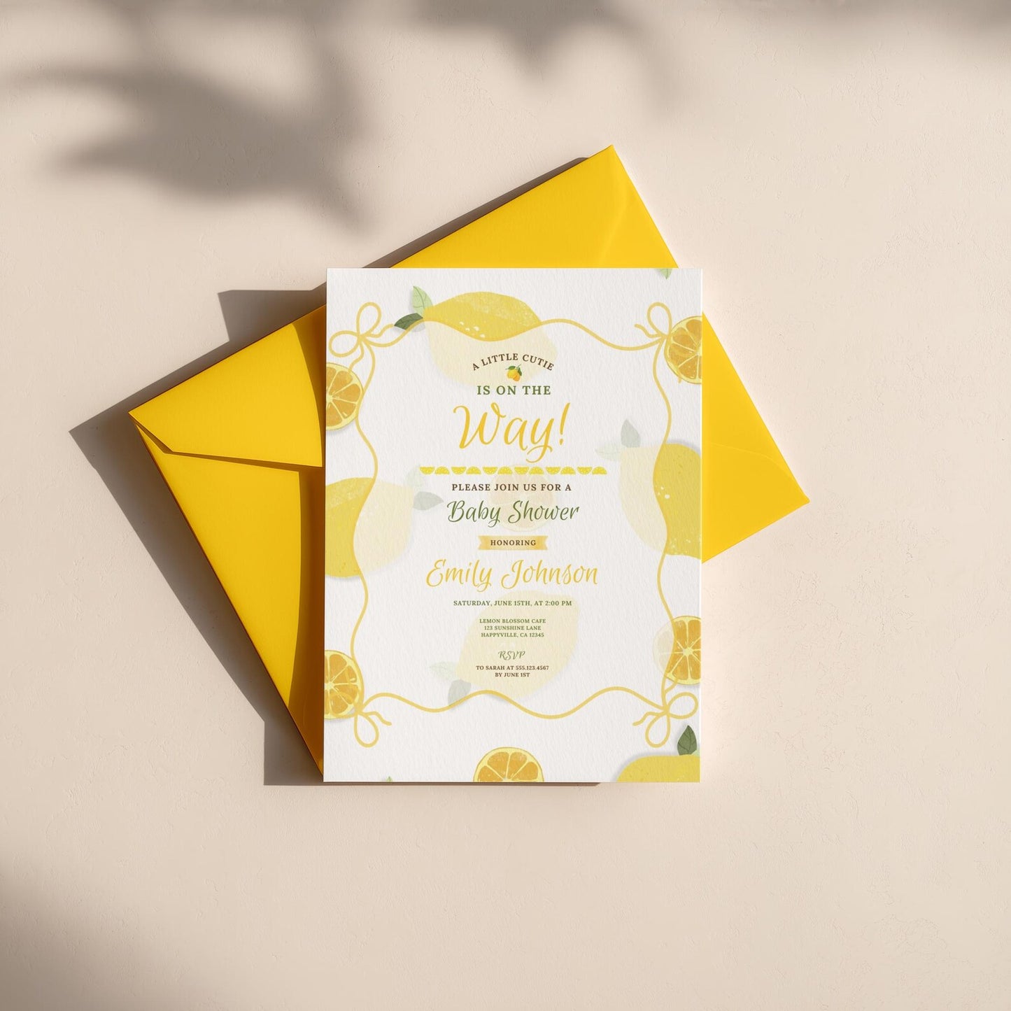 Lemon Baby Invitation
