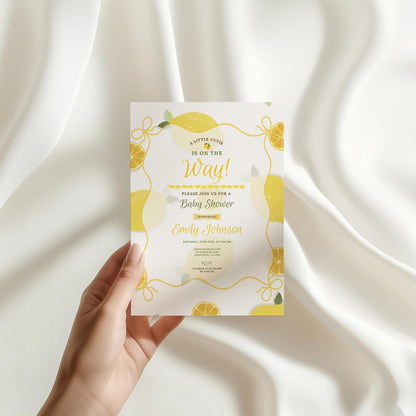 Lemon Baby Invitation