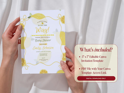 Lemon Baby Invitation
