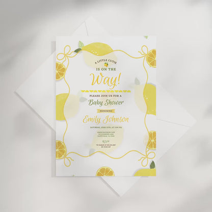 Lemon Baby Invitation